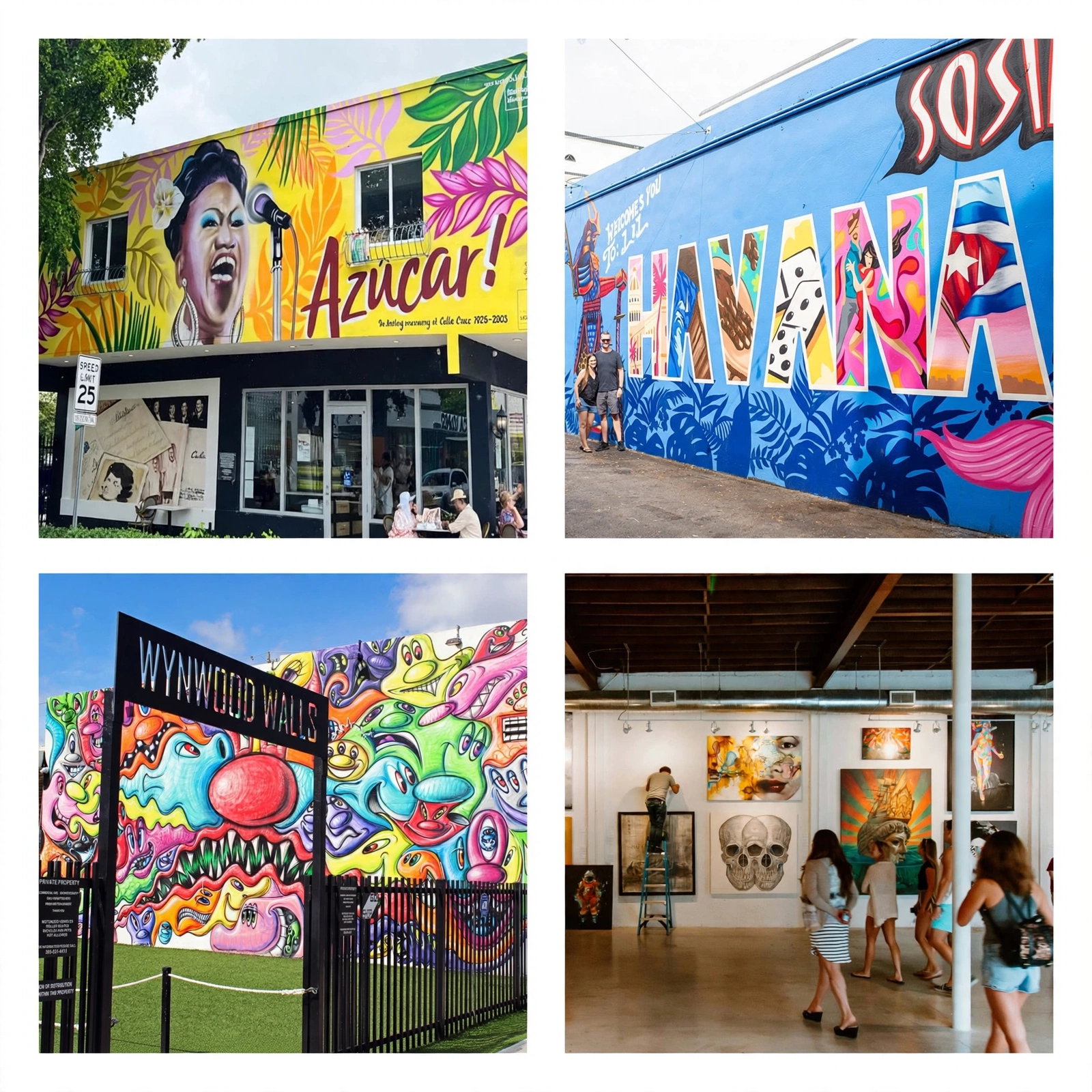 Arte urbano colorido en las paredes de Wynwood